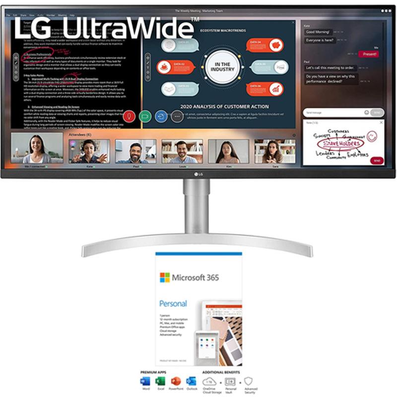 LG 34in WFHD HDR AMD FreeSync Monitor with MS Office 365 for $349 Shipped