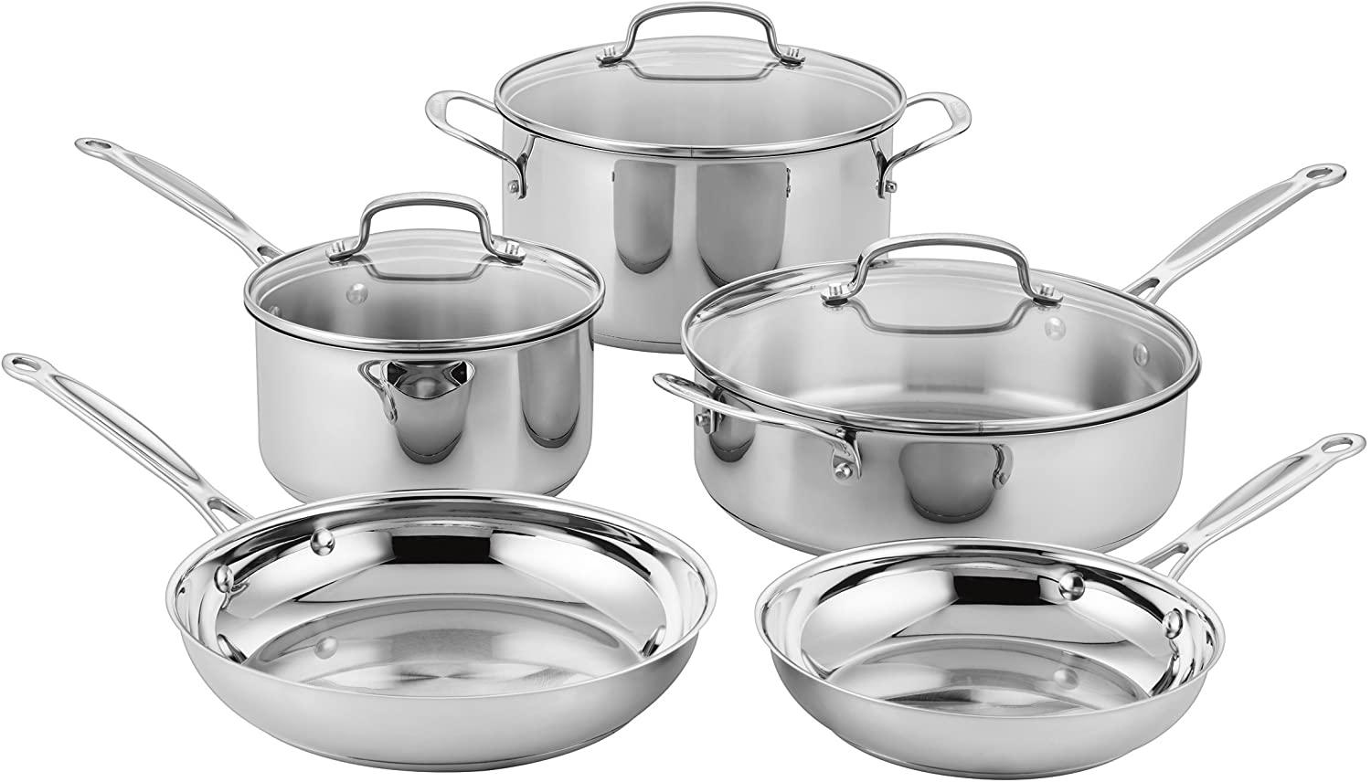 Cuisinart 8-Piece Classic Stainless Steel Cookware Set for $99.99 Shipped