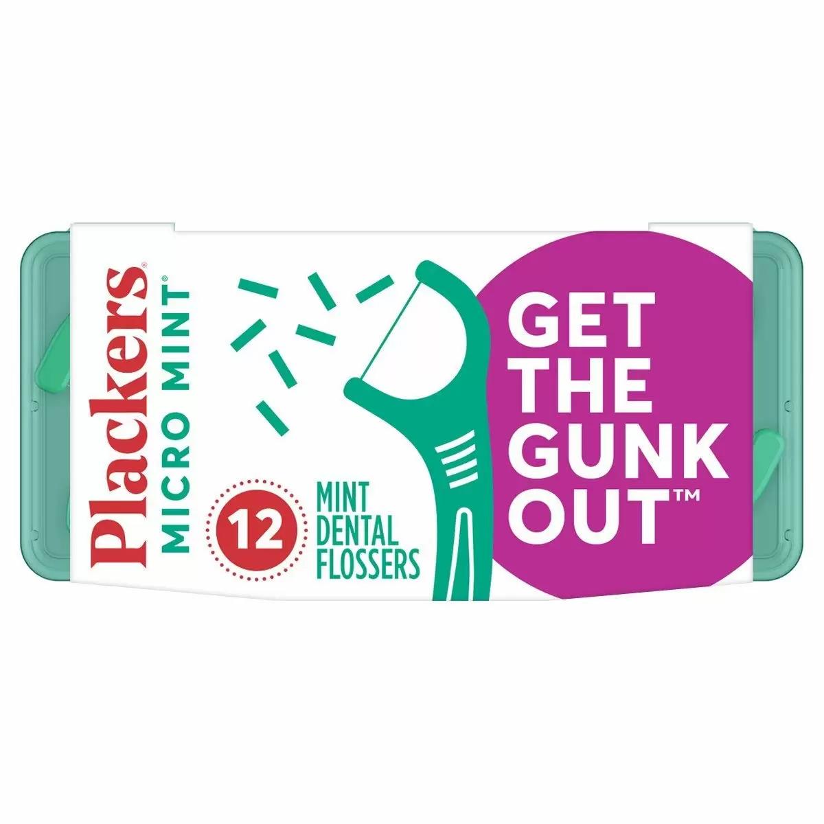 12 Plackers Micro Mint Dental Floss Picks for $0.74 Shipped