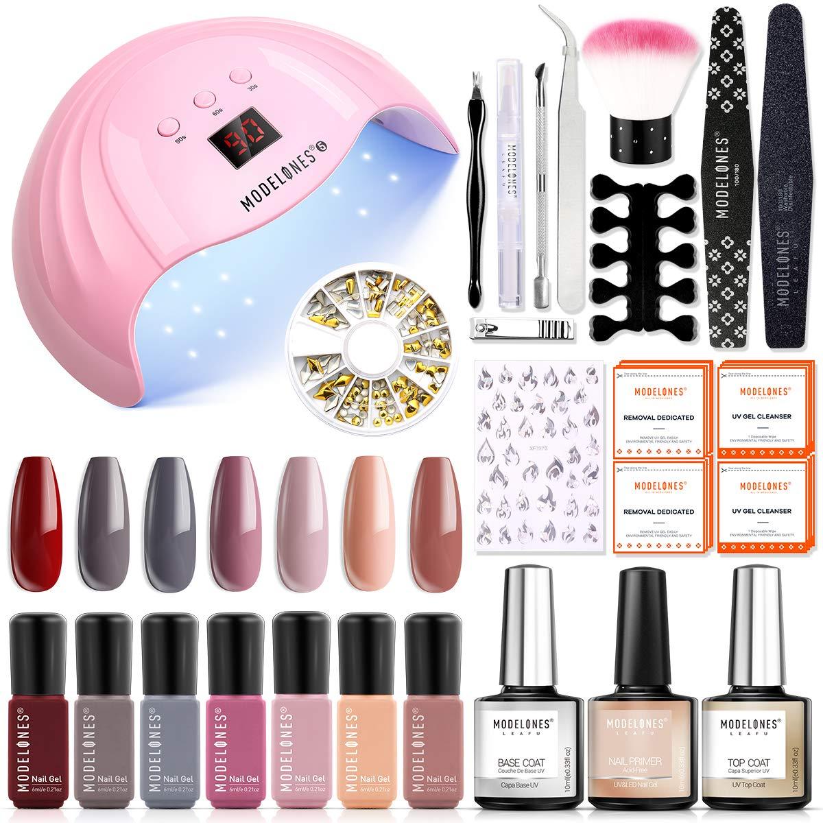 Gel Nail Polish Kit with U V Light 48W LED Nail Lamp for $35.69 Shipped