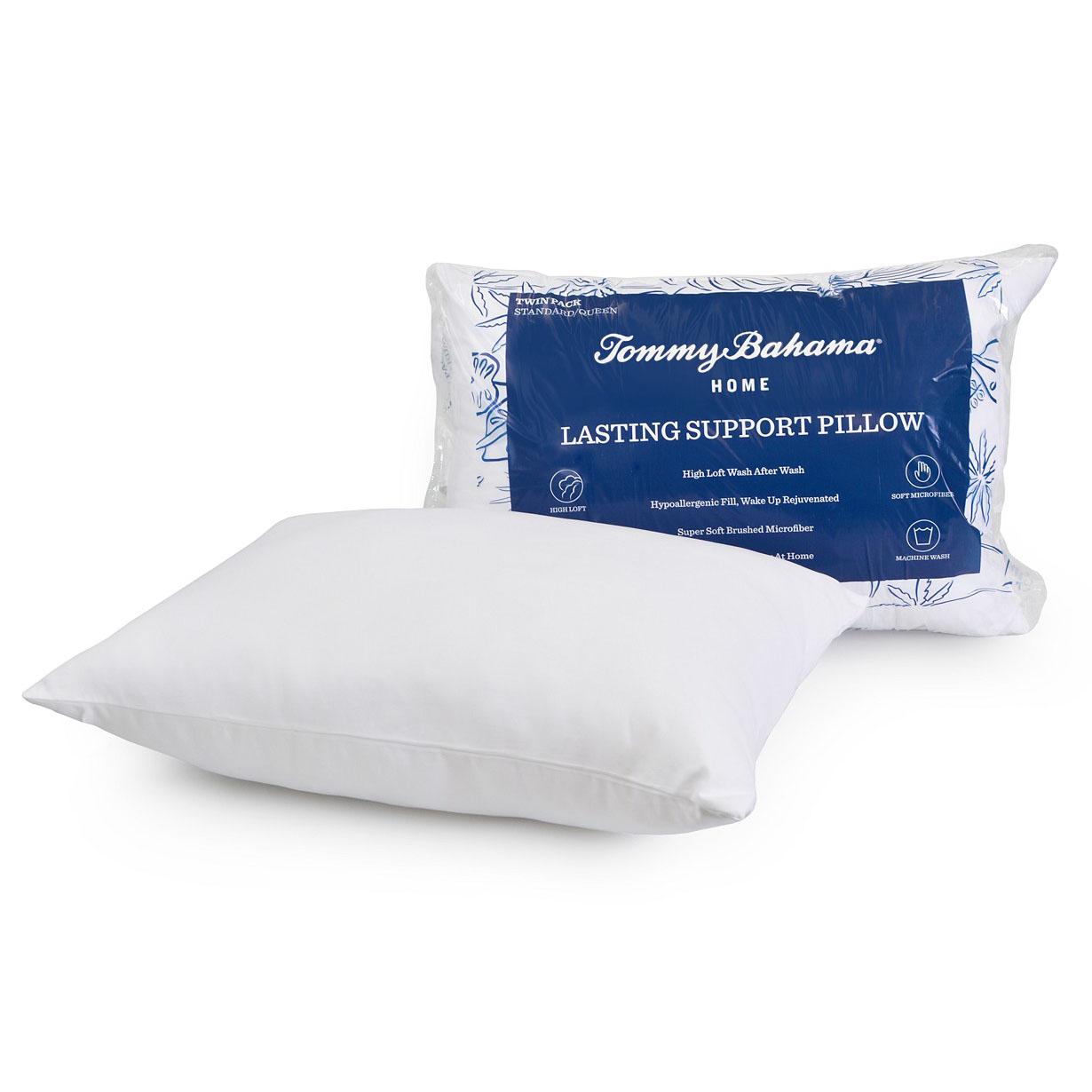 2 Tommy Bahama Lasting Support Pillow + Wash Towel for $11.98