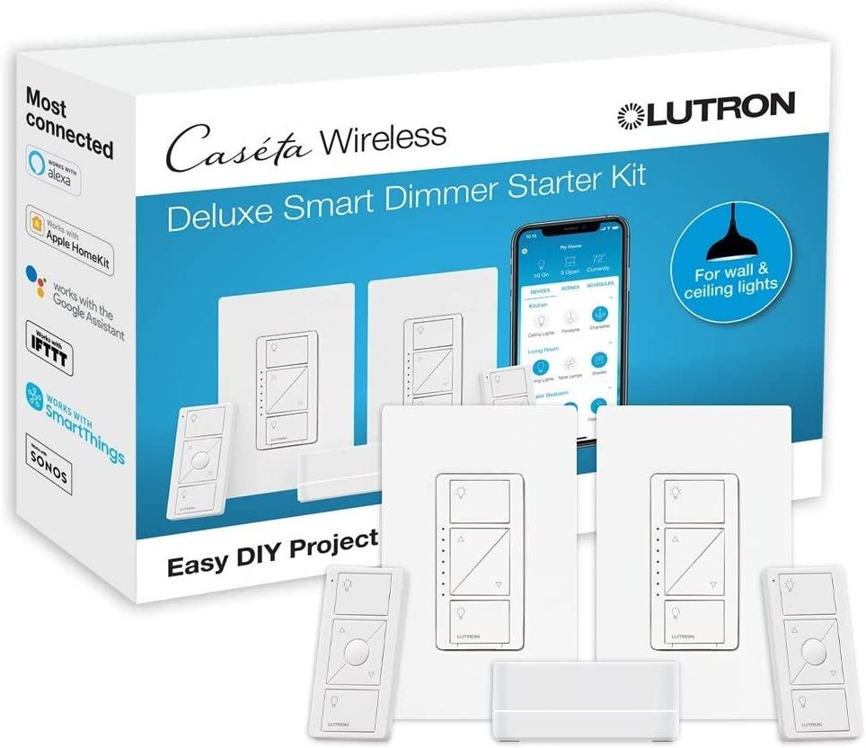 2 Lutron Caseta Wireless Smart Lighting Dimmer Switch Starter Kit for $119.95 Shipped