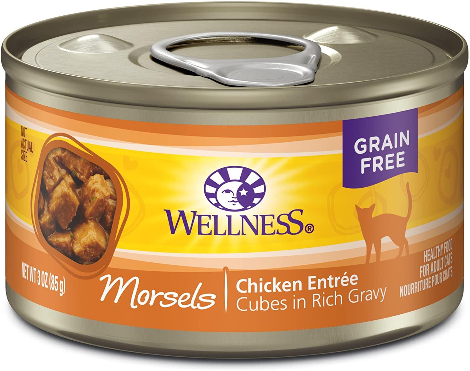 24 Wellness Morsels Grain-Free Canned Cat Food for $13.99 Shipped