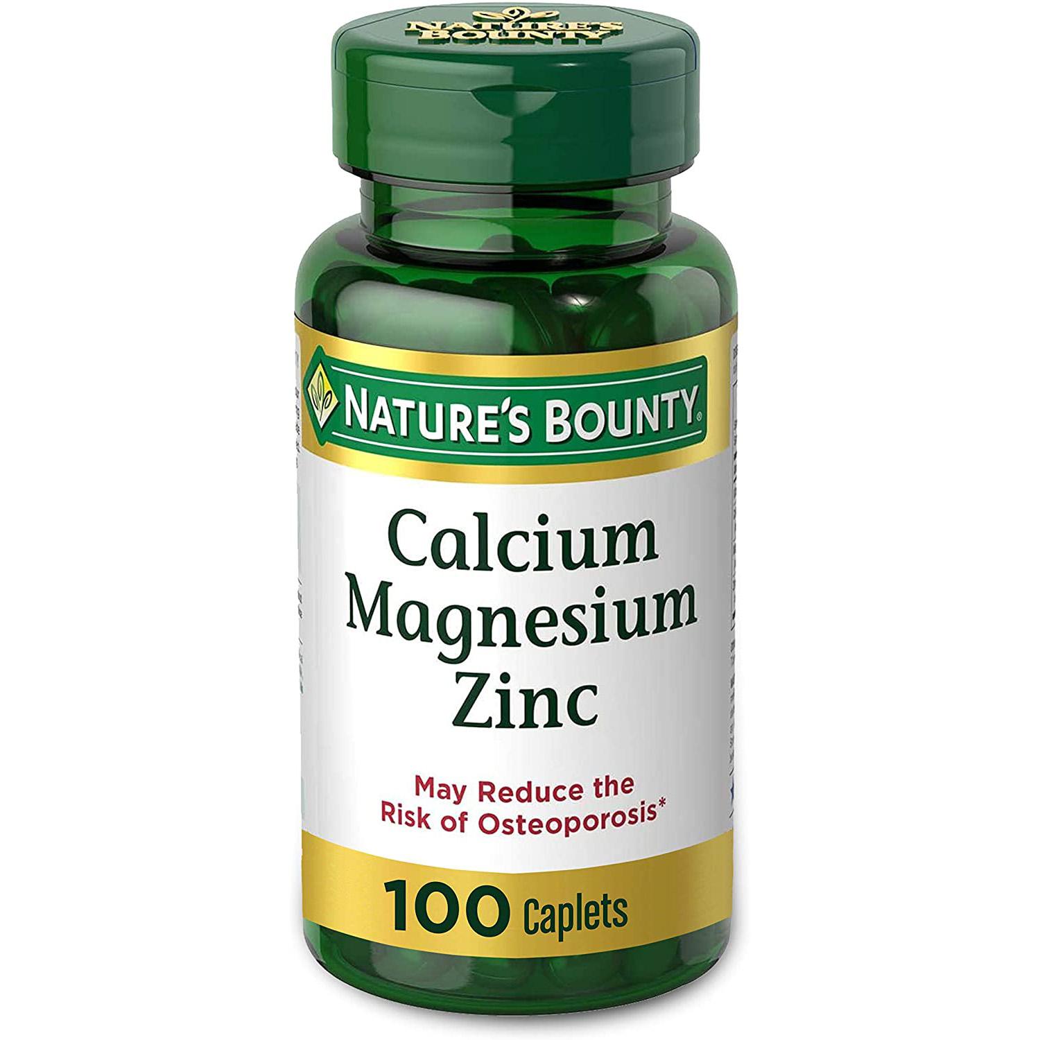 100 Natures Bounty Calcium Magnesium Zinc Supplement for $2.60 Shipped