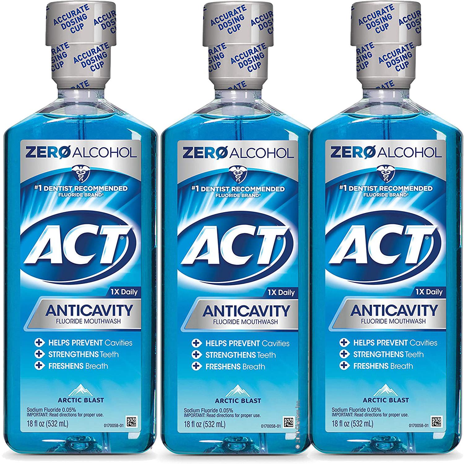 3 Act Anticavity Fluoride Mouthwash for $7.18