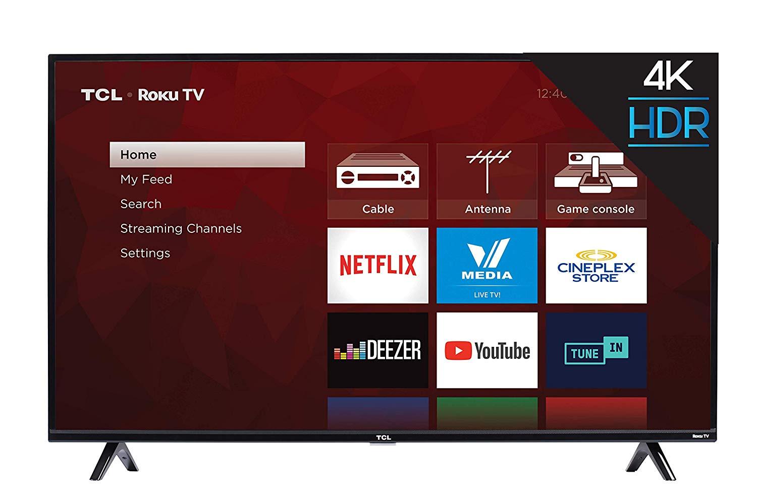 TCL 55in 4K UHD HDR LED Roku Smart TV for $148