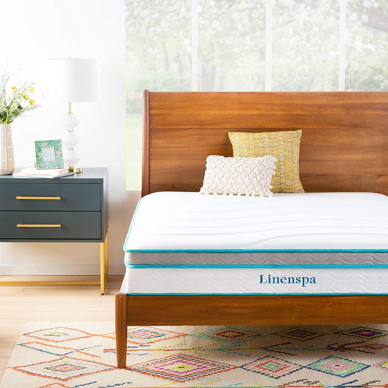 Linenspa 10in Memory Foam and Innerspring Hybrid Mattress for $111.99 Shipped