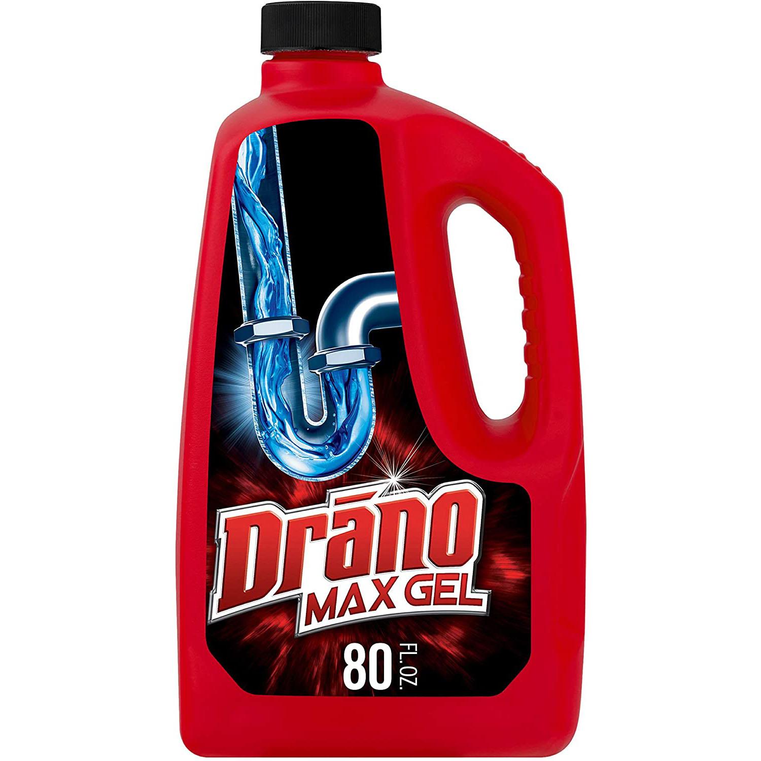 80oz Drano Max Gel Drain Clog Remover and Cleaner for $6.43