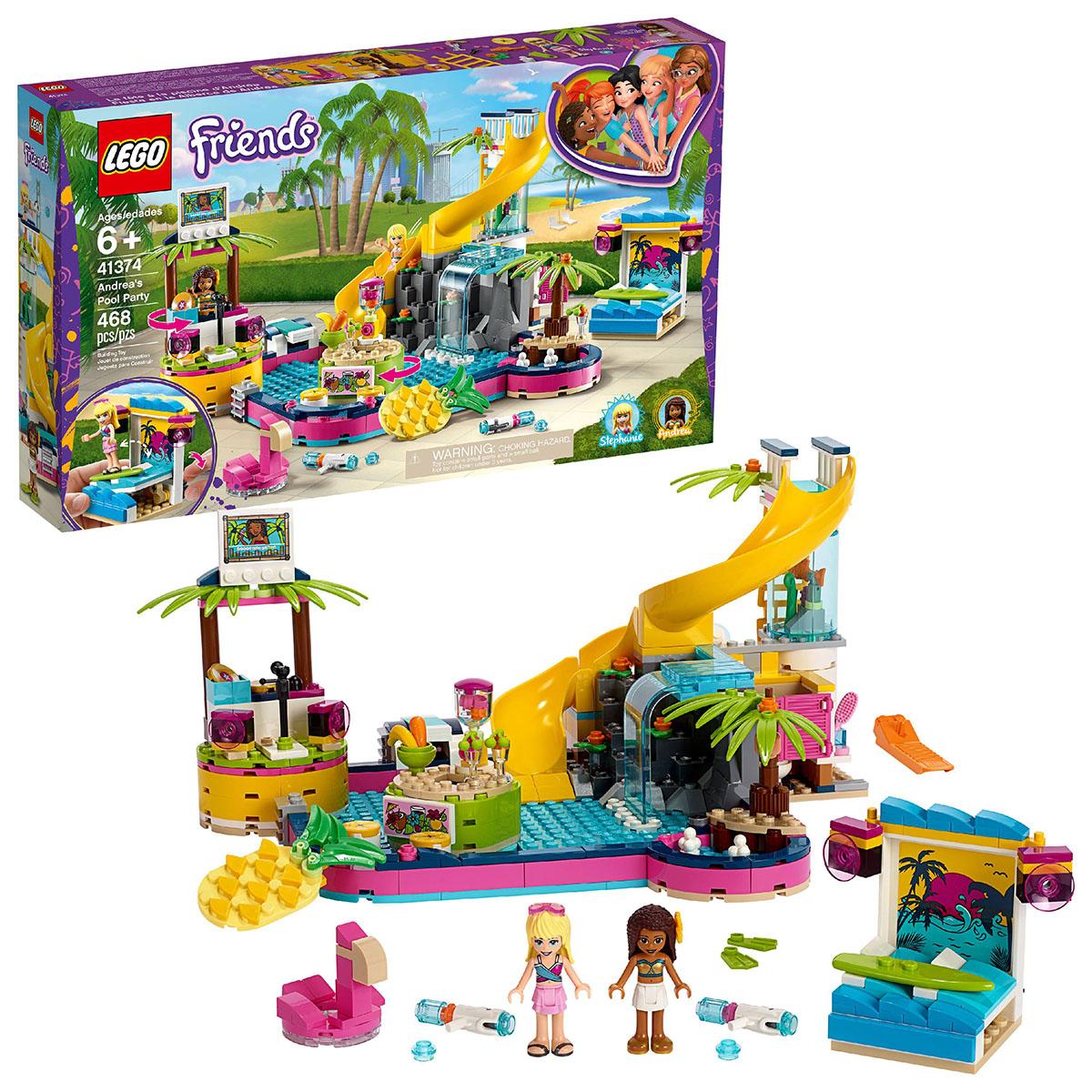 468-Piece LEGO Friends Andrea's Pool Party Building Set for $34.97