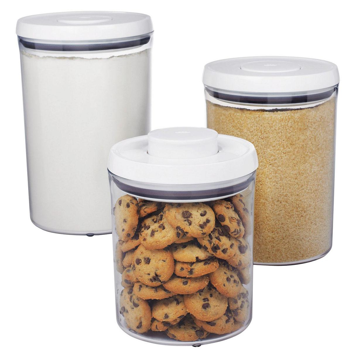 3-Piece OXO Round Pop Canister Food Storage Container Set for $29.99 Shipped