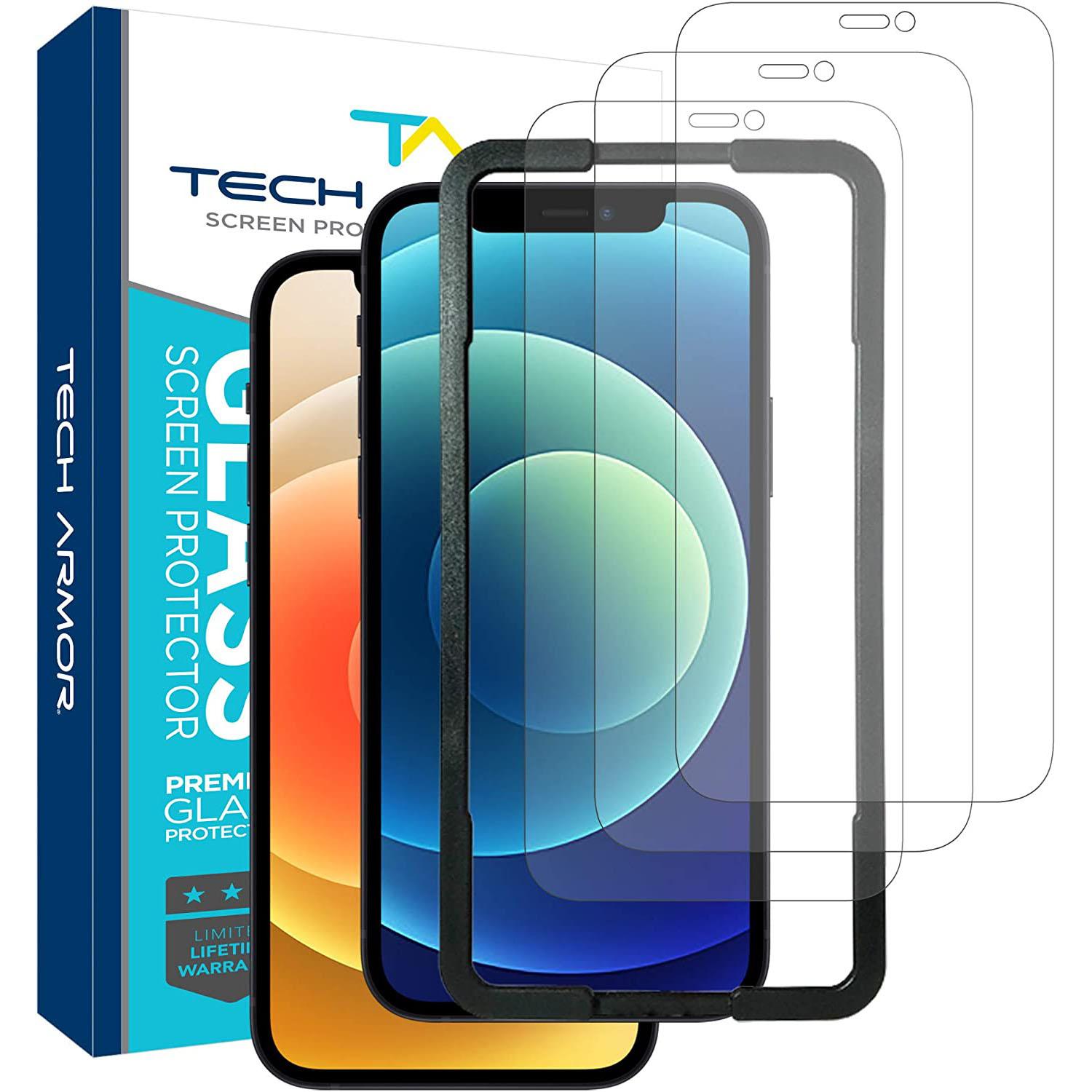 3x Apple iPhone 12 and 12 Pro Tech Armor Screen Protector for $6.96