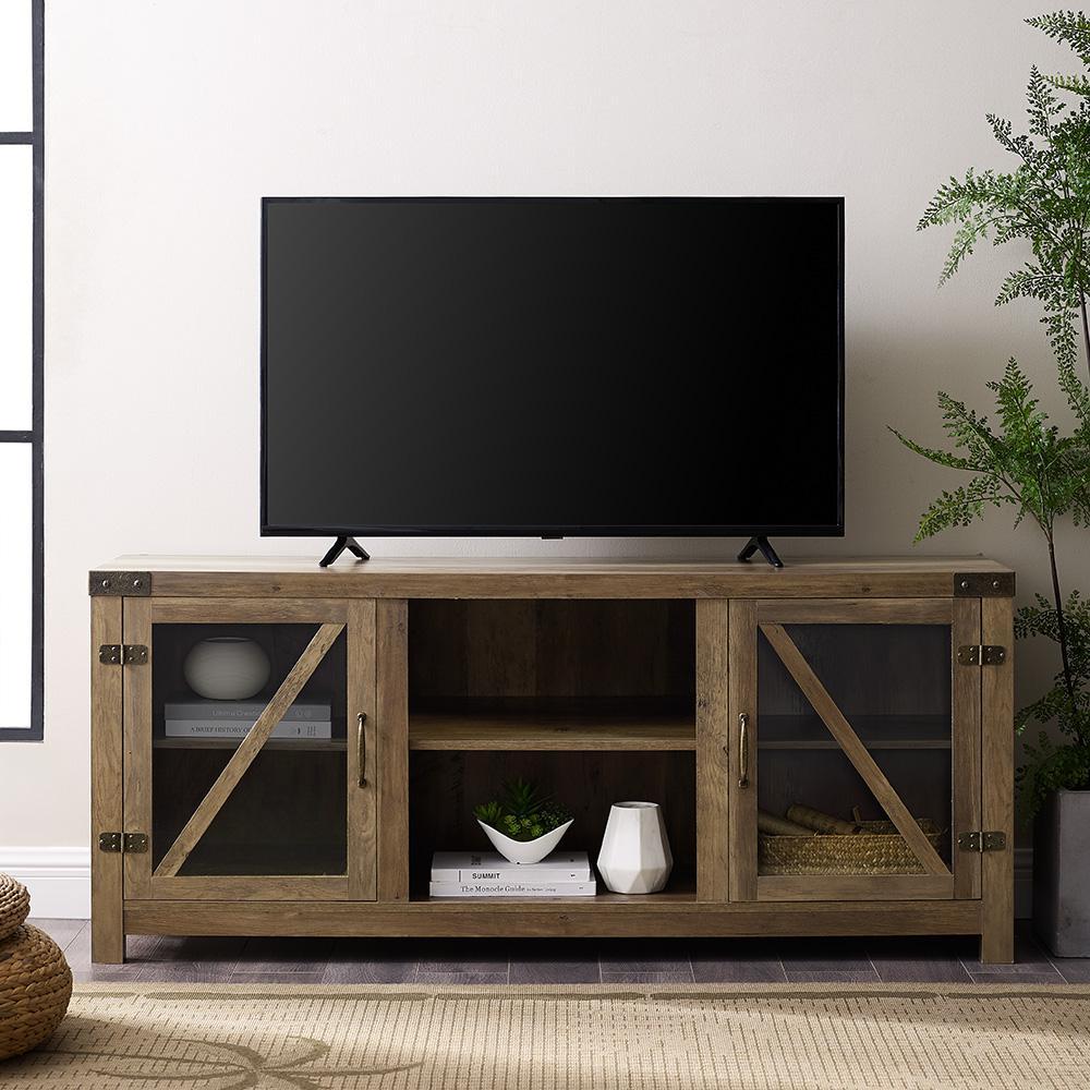59in Rustic Oak Composite TV Stand for $207.70 Shipped