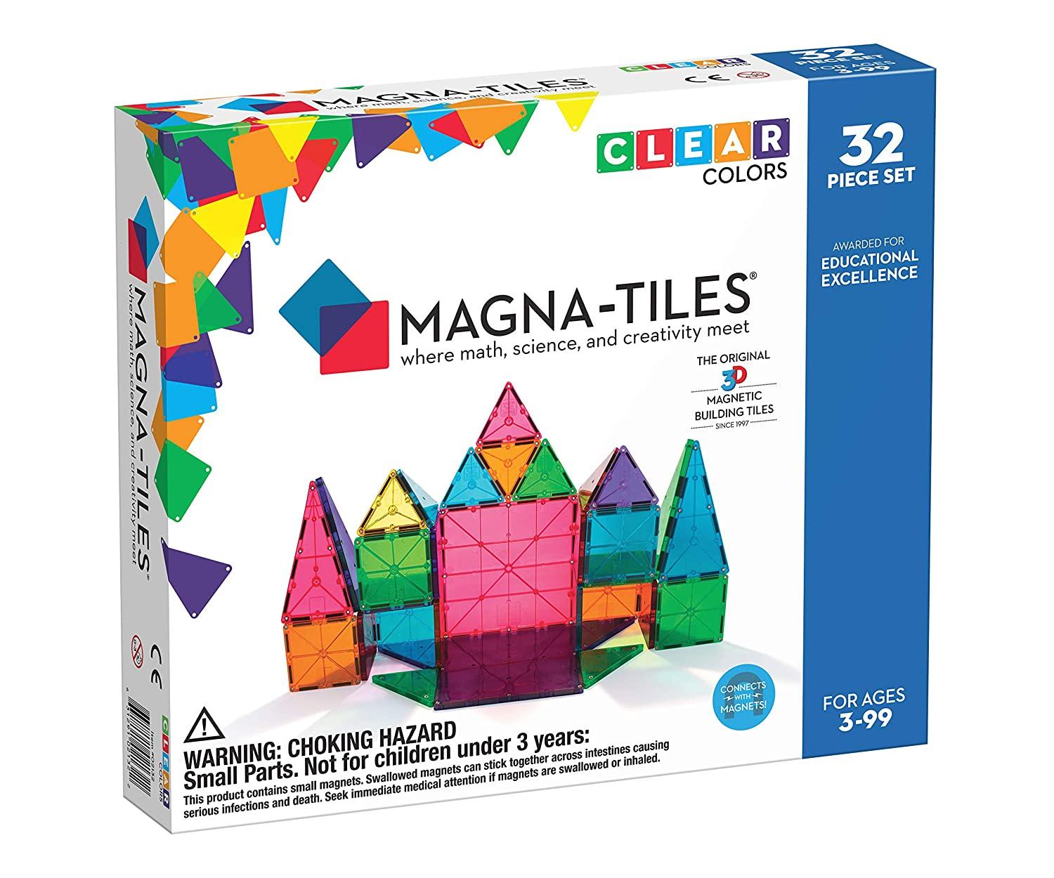 Magna-Tiles 32-Piece Clear Colors Set for $28.99 Shipped