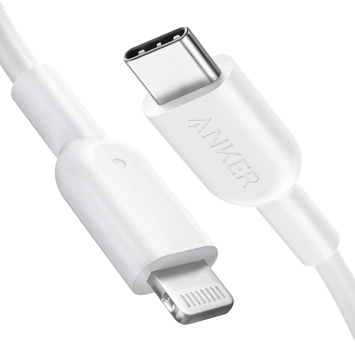 Anker Apple iPhone 12 USB-C to Lightning MFI Charging Cable for $9.99