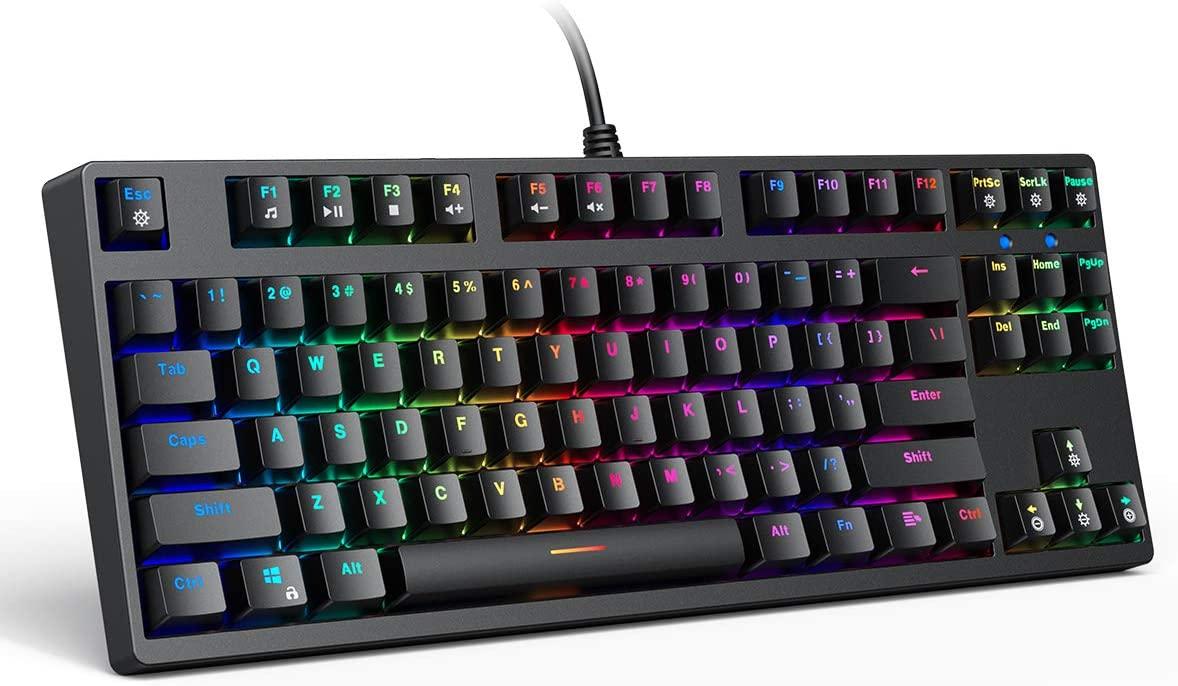 87-Key Aukey KM-G14 RGB Backlit USB Wired Mechanical Keyboard for $31.49 Shipped