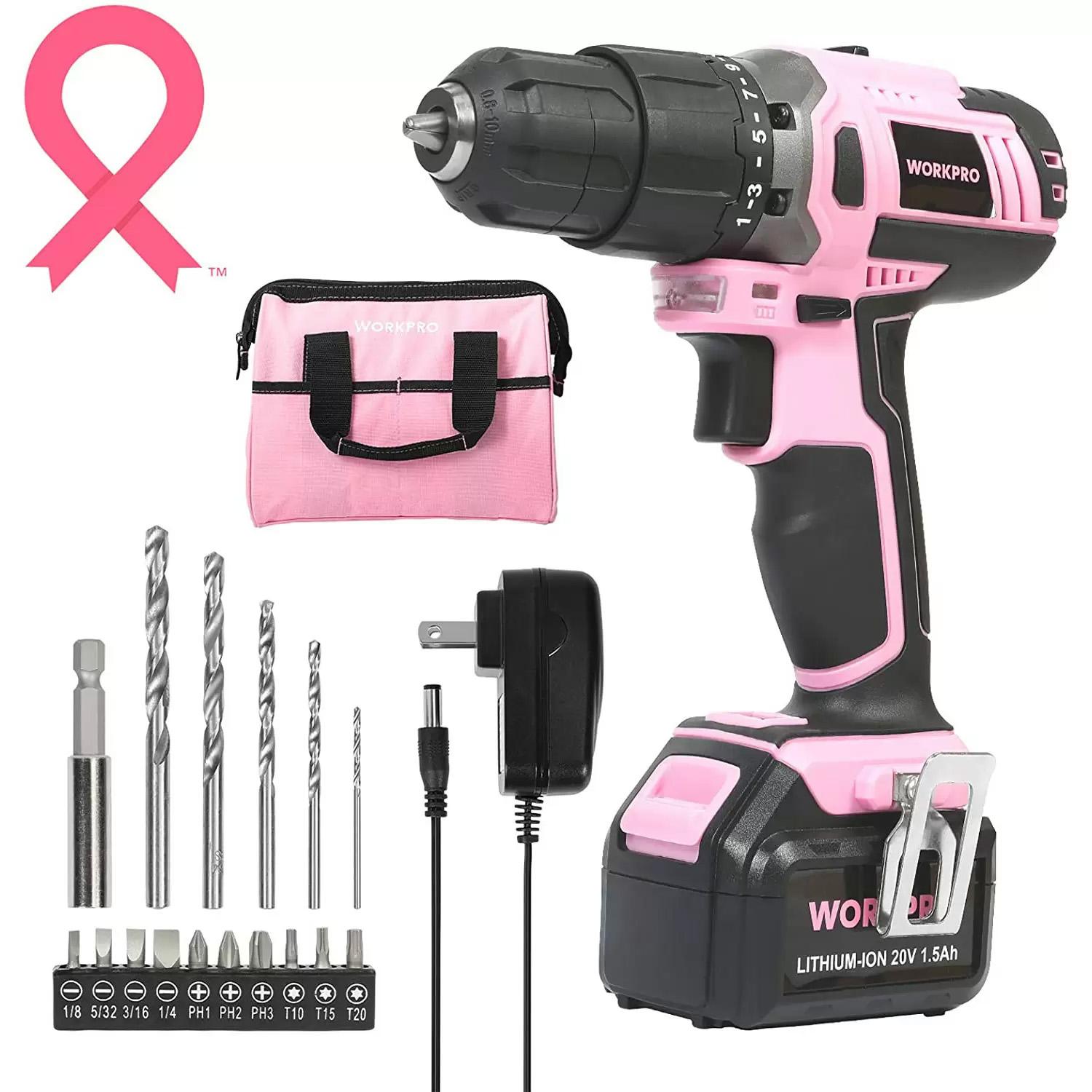 WorkPro Cordless 20V Lithium-ion Drill Driver Set for $39.99 Shipped
