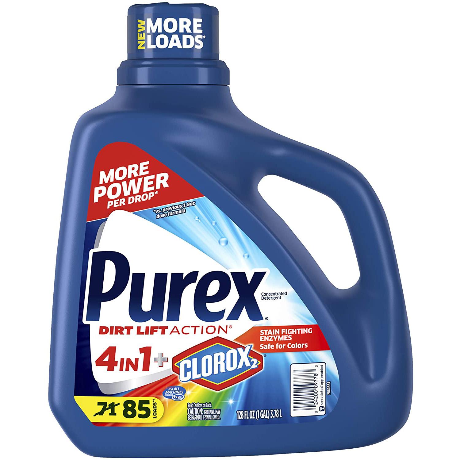 2x Purex Liquid Laundry Detergent Plus Clorox2 for $10.94
