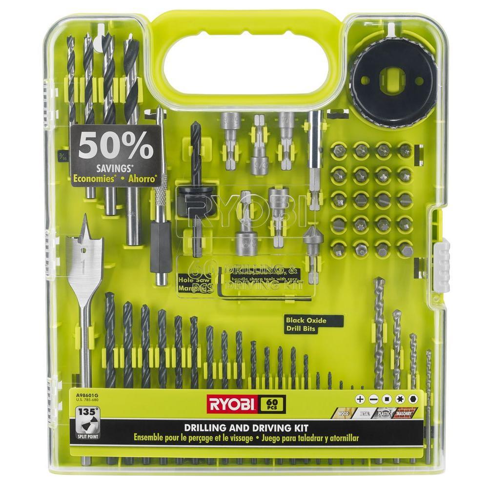 60-Piece Ryobi Multi-Material Drill and Drive Kit for $12.97 Shipped