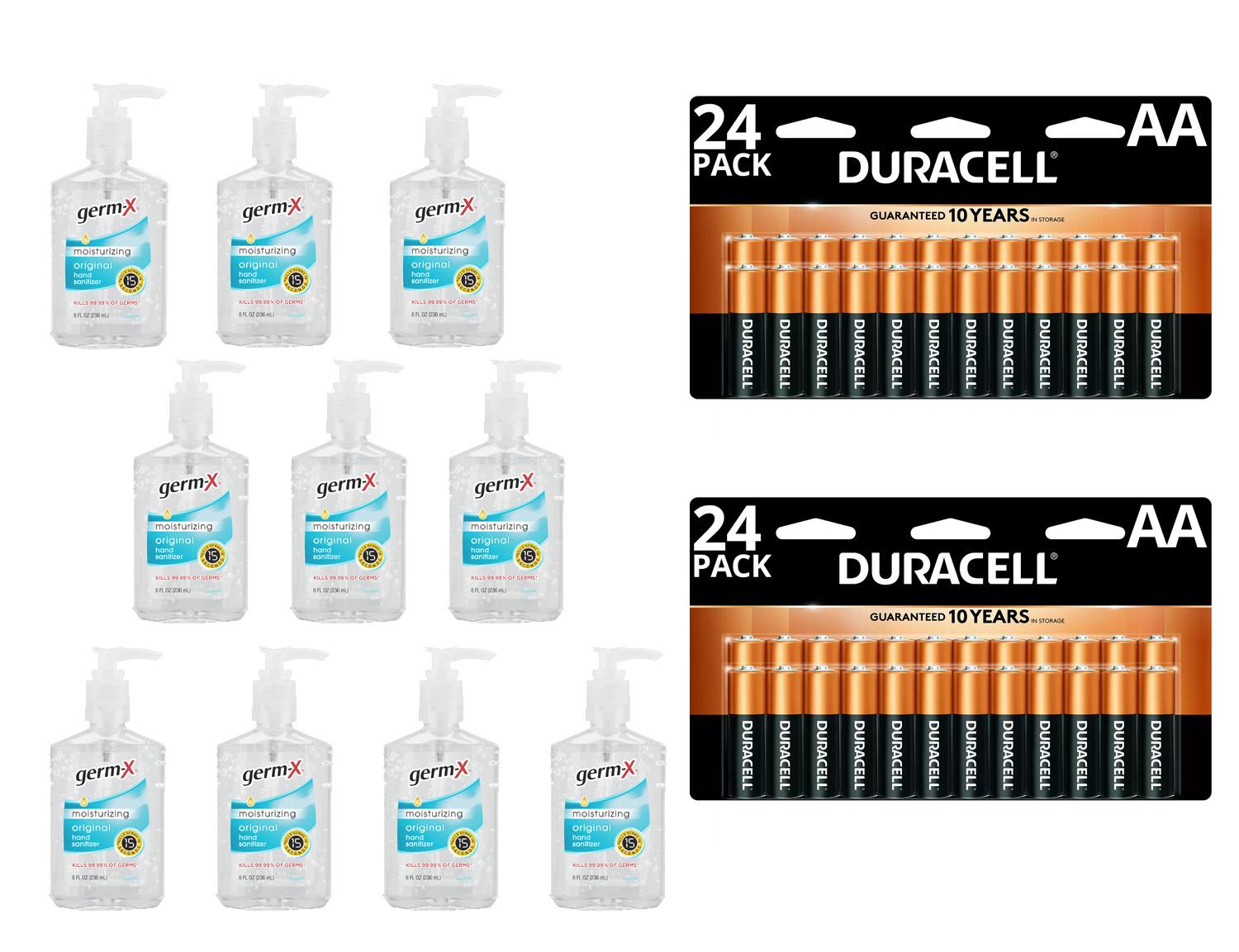 Free 10 Hand Sanitizers and 2 Duracell Battery Packs from Office Depot