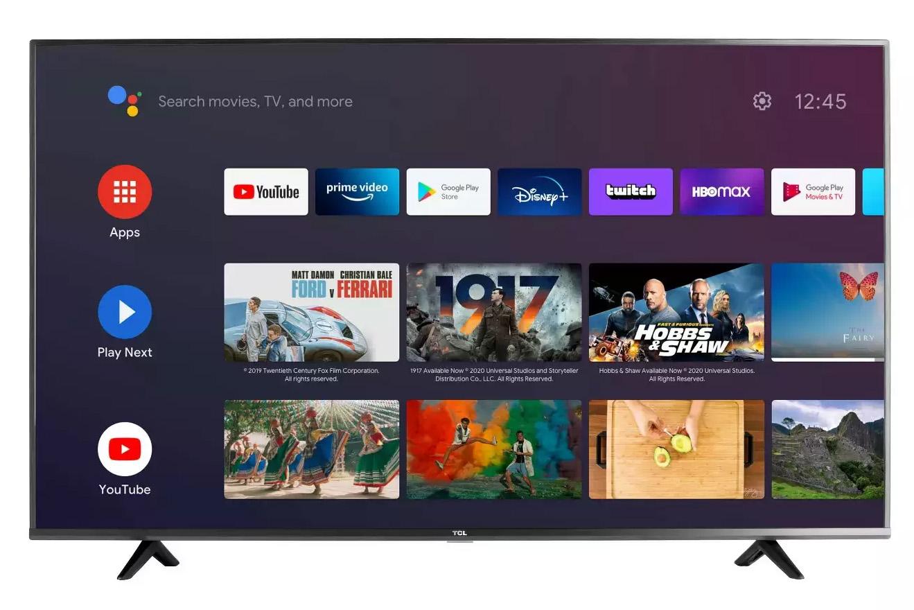 43in TCL 43S434 4K UHD HDR Smart Android LED TV for $169.99 Shipped