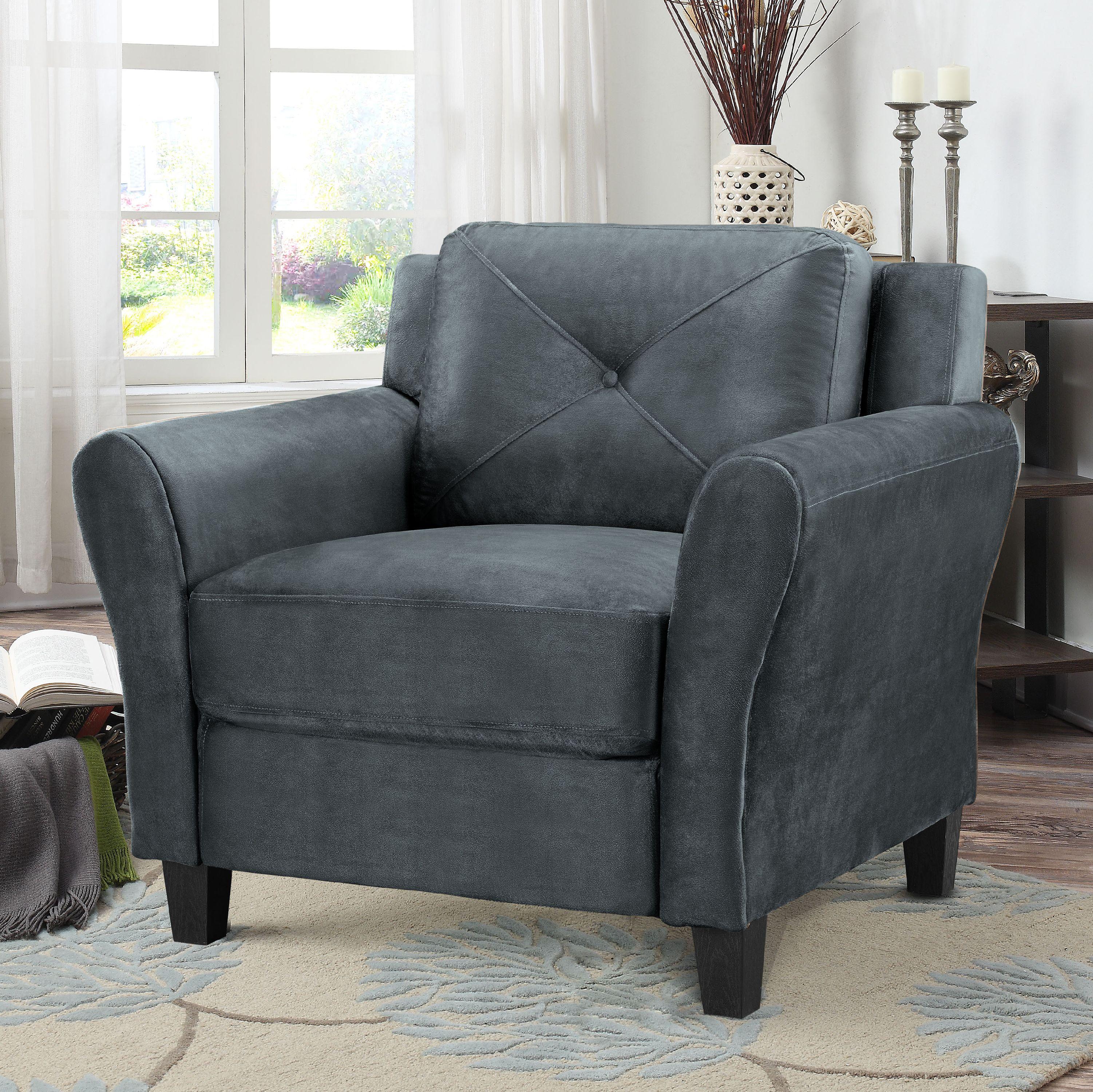 Taryn Rolled Microfiber Arm Chair for $136.80 Shipped