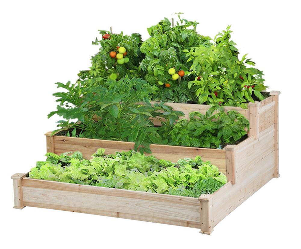 Easyfashion 3 Tier Elevated Raised Garden Bed Planter Box Kit for $59.97 Shipped