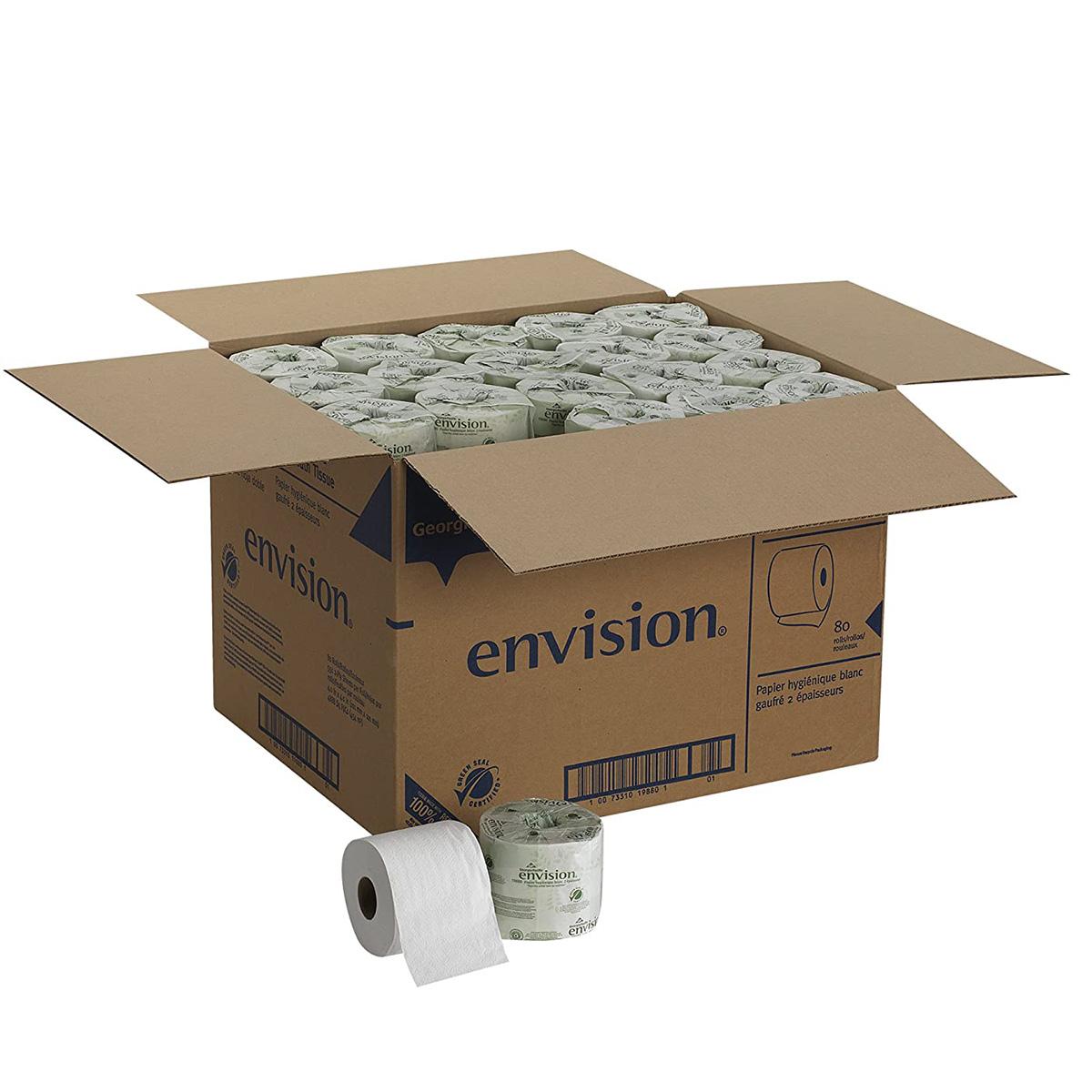 80-Rolls Georgia Pacific Envision 2-Ply Embossed Toilet Paper for $34.15 Shipped