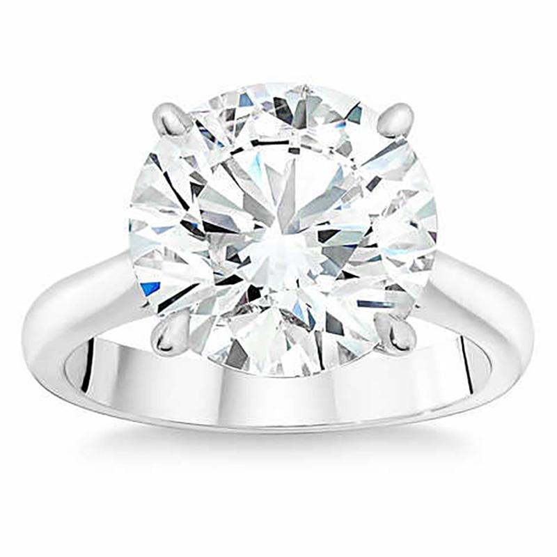 Round Brilliant 6.5ct VS1 G Diamond Platinum Solitaire Ring for $329999 Shipped