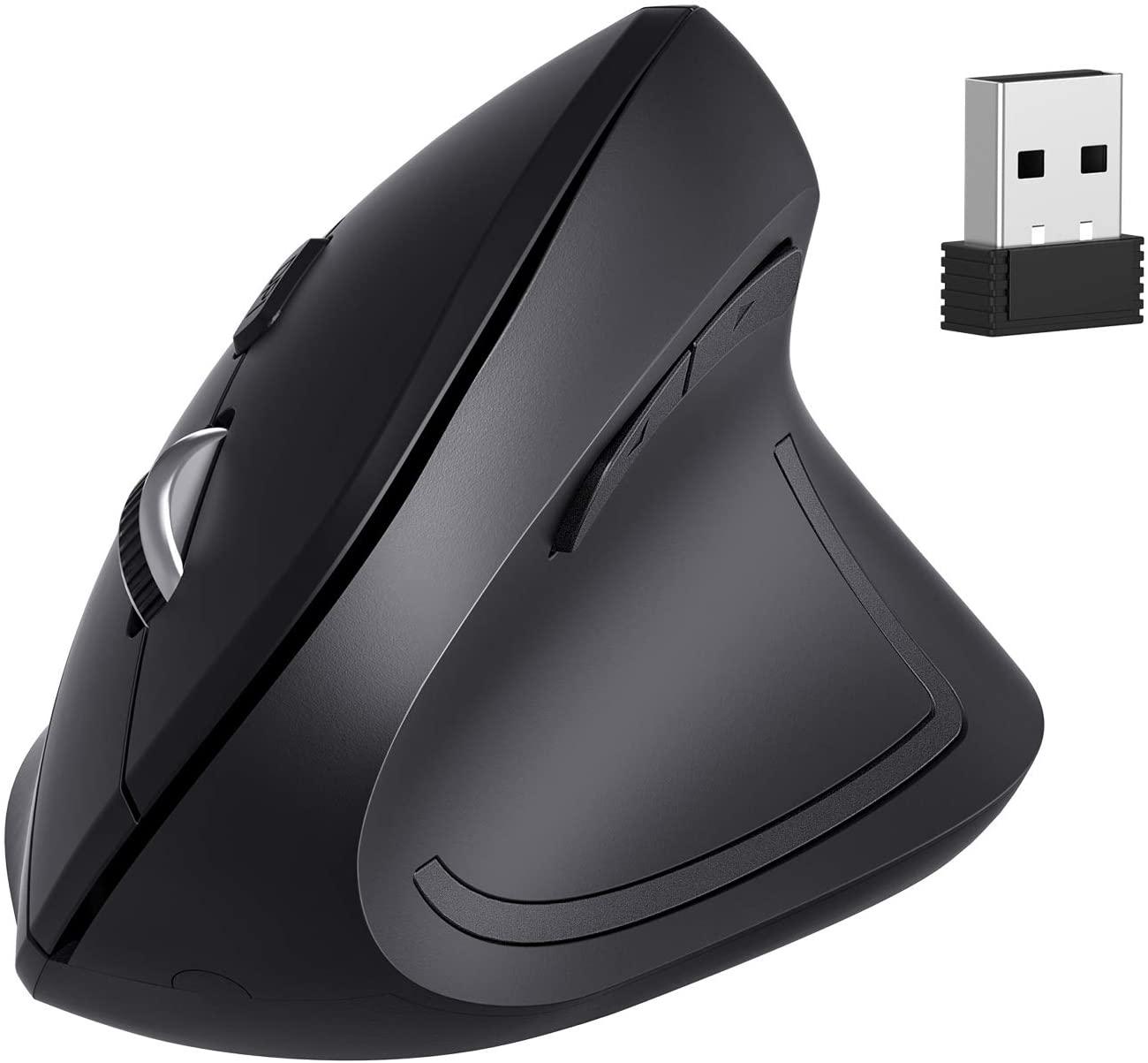 VicTsing Ergonomic Vertical 2.4G Wireless Optical Mouse for $8.83