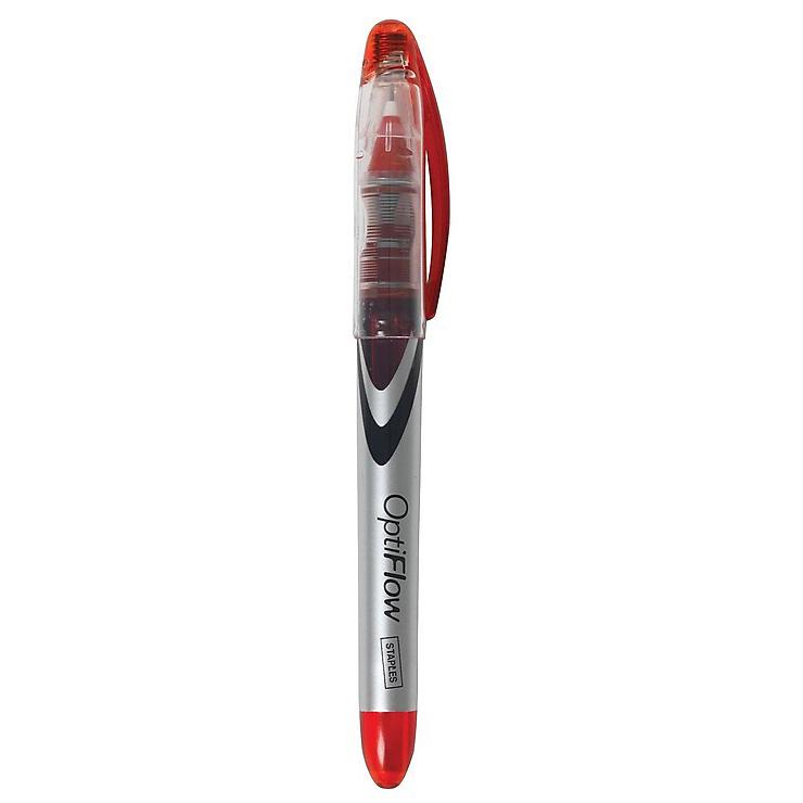 12 Staples OptiFlow Fine Point Rollerball Pens for $1.25 Shipped