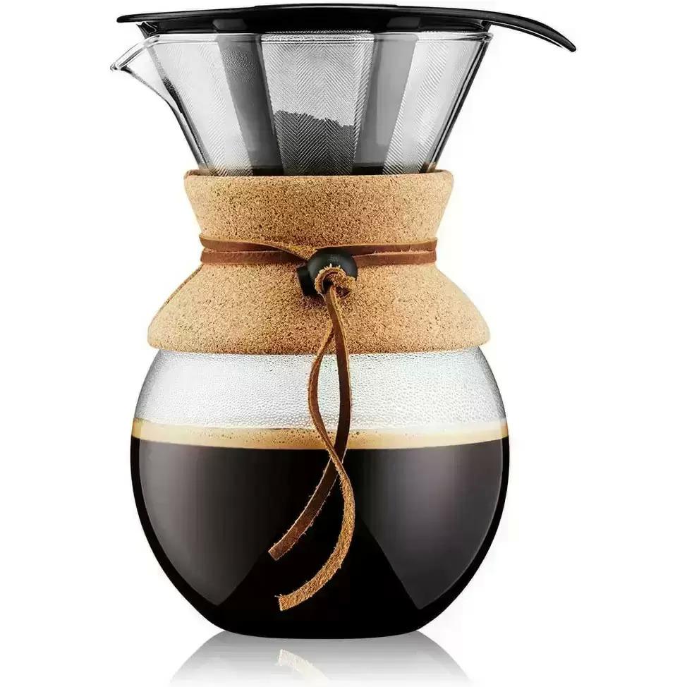 34oz Bodum Pour Over Coffee Maker with Permanent Filter for $15.99