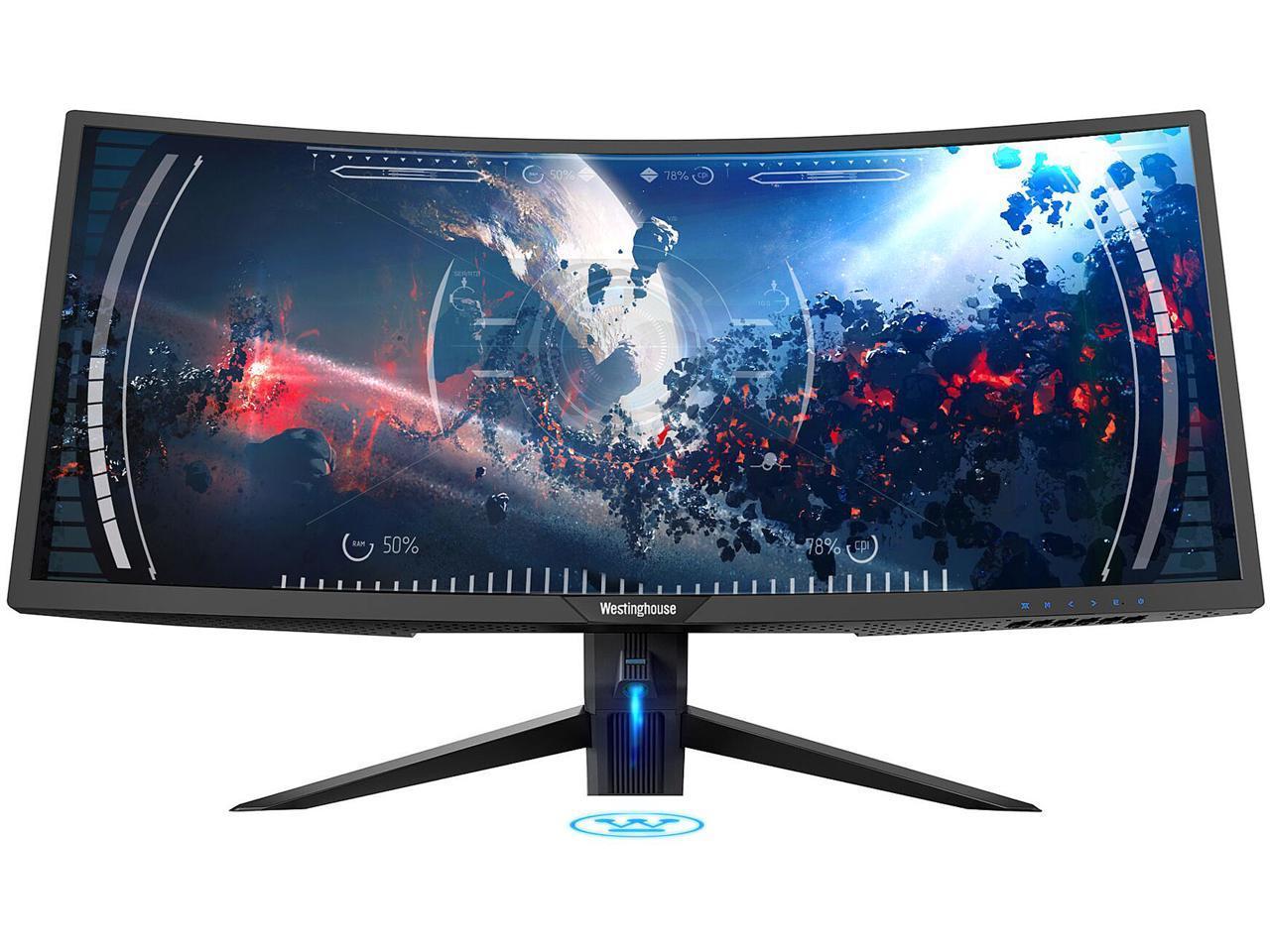 Westinghouse WC34DX9019 34in UWQHD Widescreen Curved Monitor for $329.99 Shipped