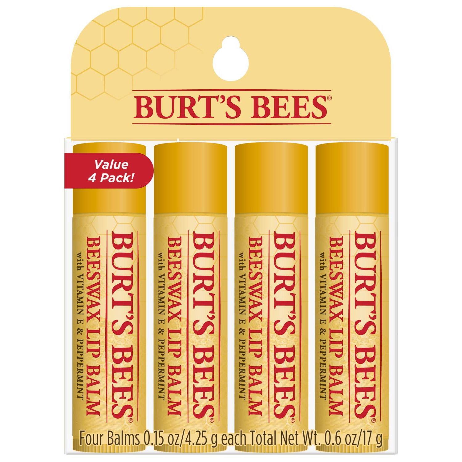 4 Burts Bees Natural Moisturizing Lip Balm for $6.01 Shipped