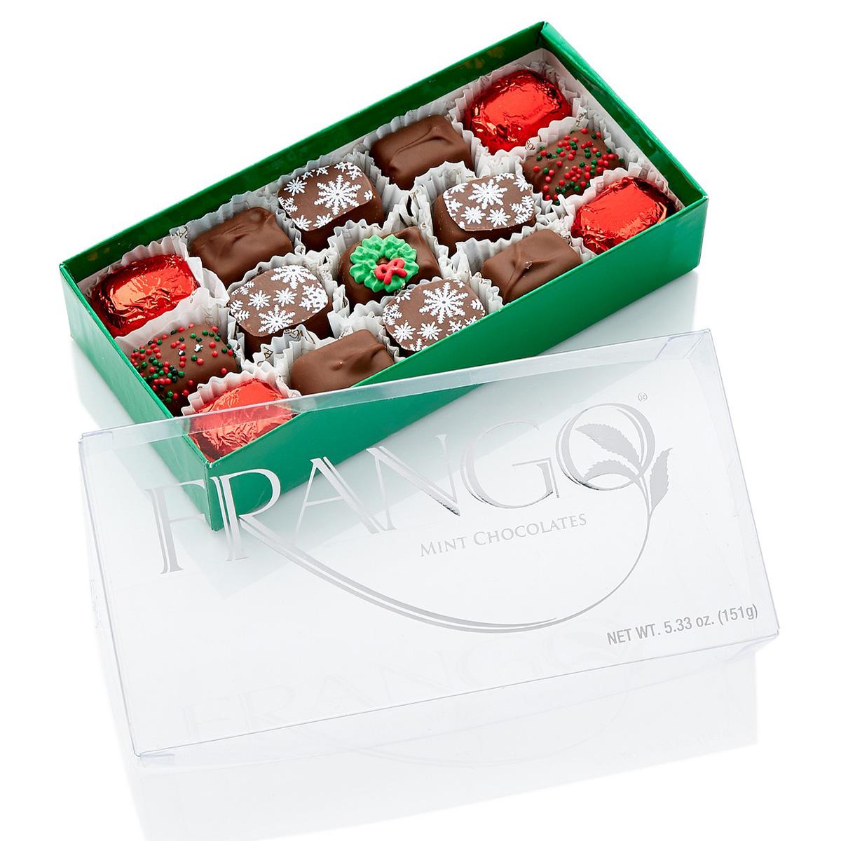 Frango Chocolates Holiday Deco Milk Mint 15 Piece Box of Chocolates for $5.60