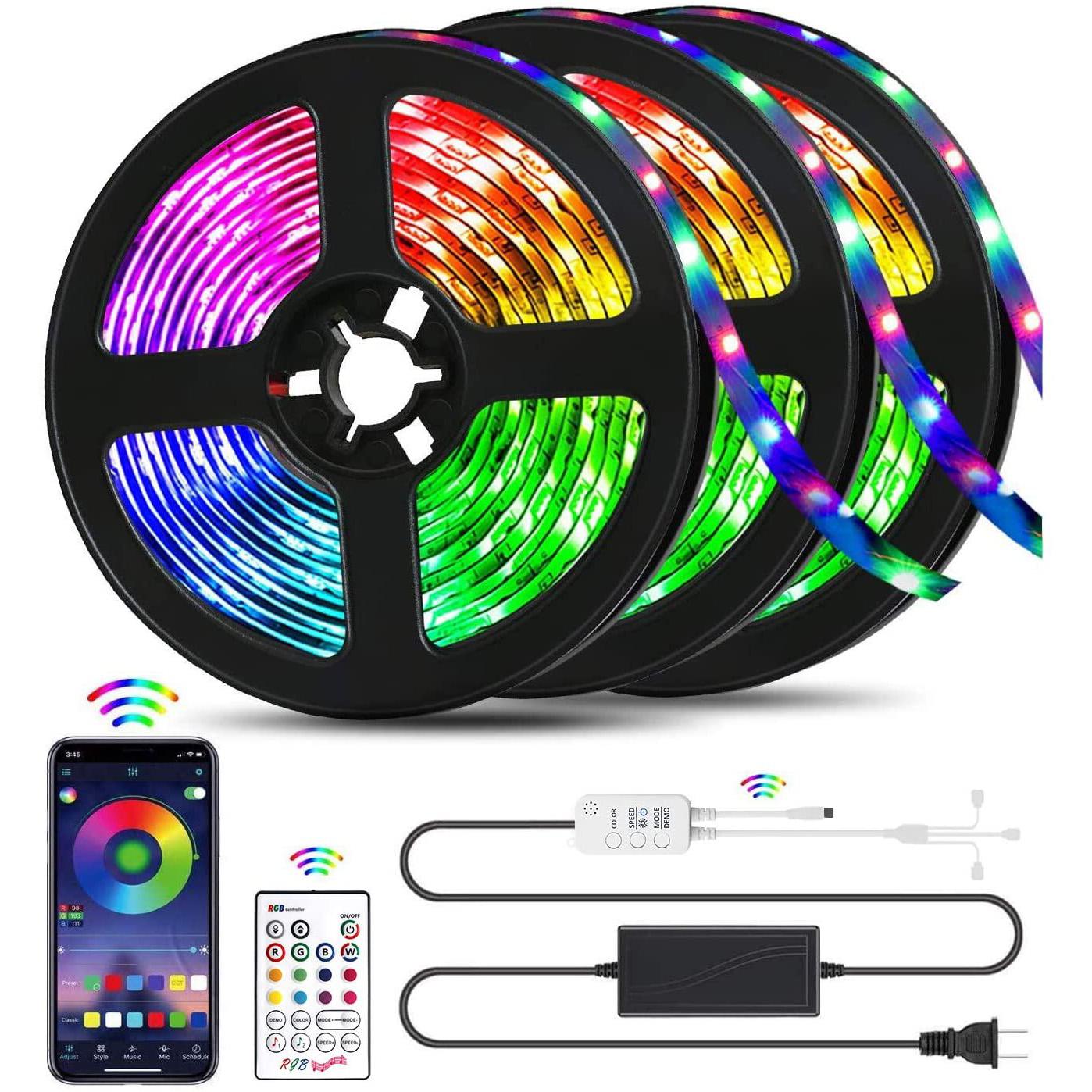 QZYL Led Lights for Bedroom Led Strip Lights for $14.98