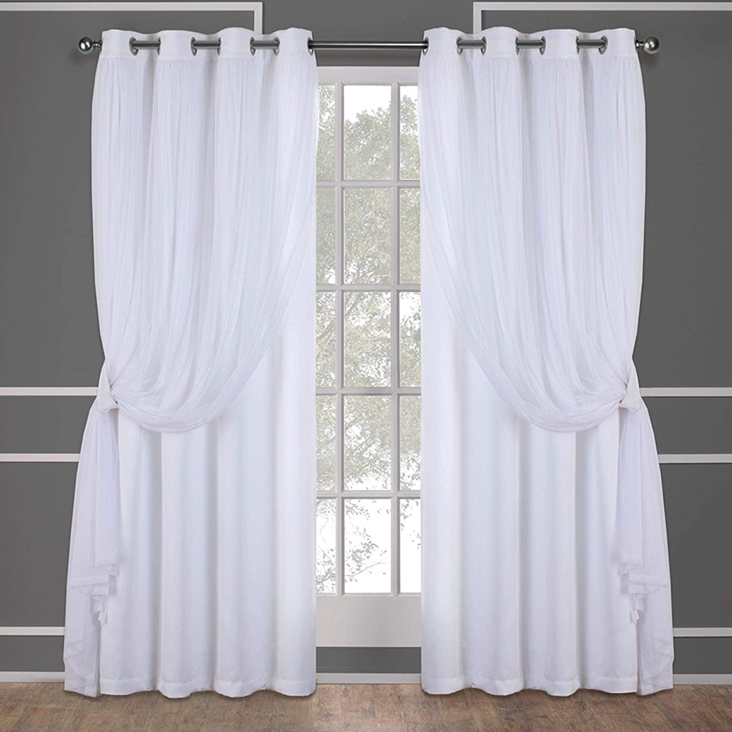 Catarina Layered Solid Blackout and Sheer Window Curtains for $38.69 Shipped