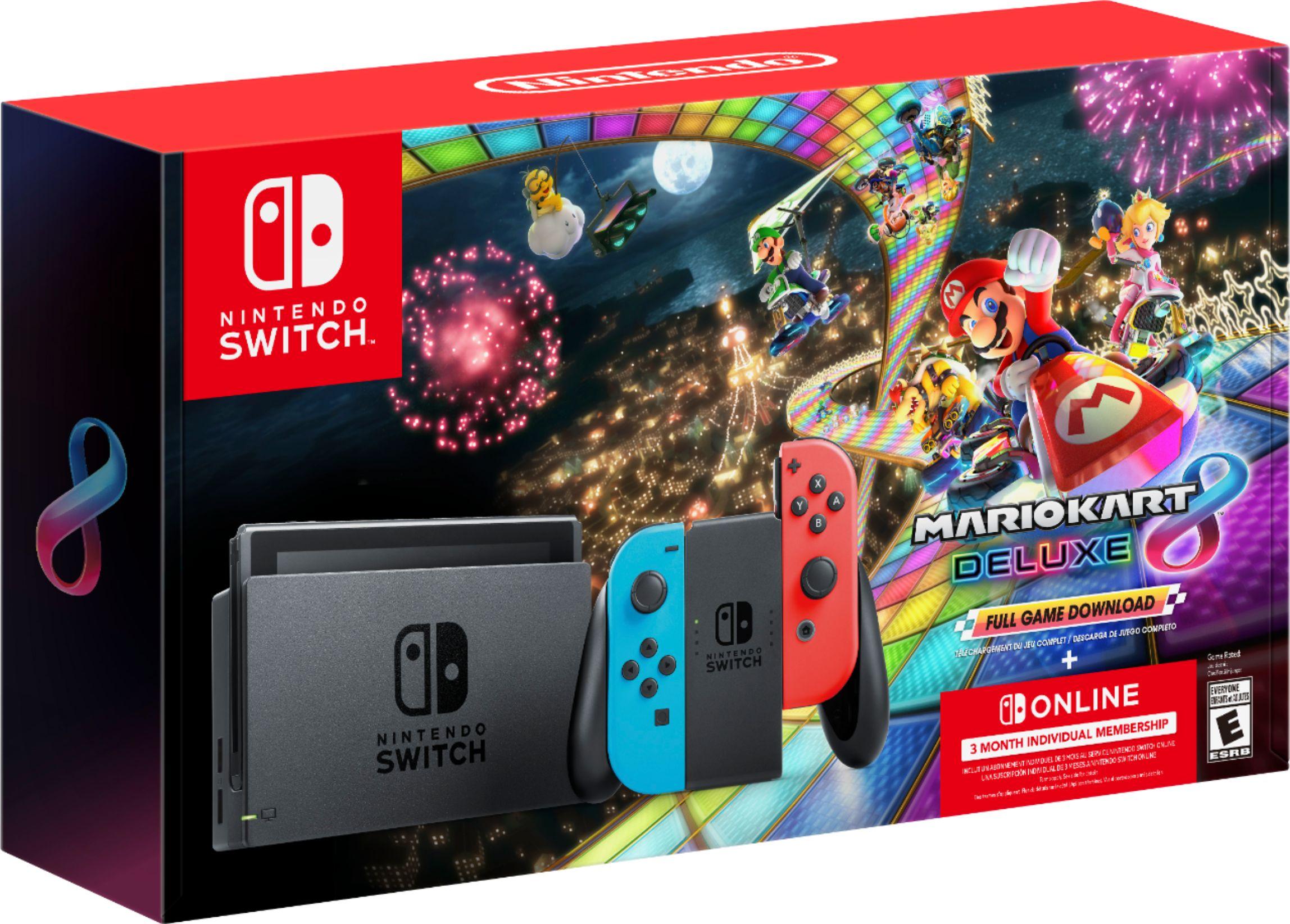 Nintendo Switch System + Mario Kart 8 + 3 Months Nintendo Online for $299.99 Shipped