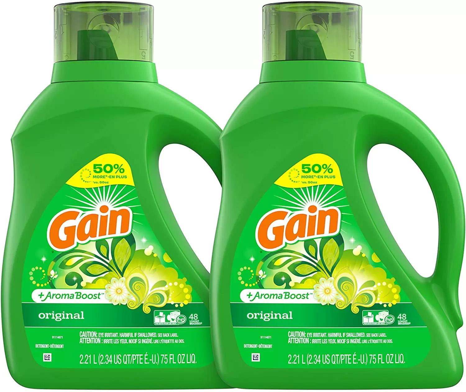 2 Gain Liquid Laundry Detergent Plus Aroma Boost for $11.08 Shipped