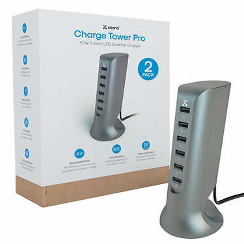 2 Atomi Charge 6 X USB 40W Tower Charger for $34.99 Shipped