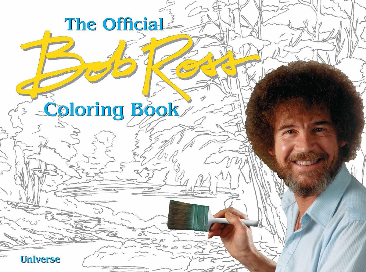 The Official Bob Ross Coloring Book Paperback for $6.35