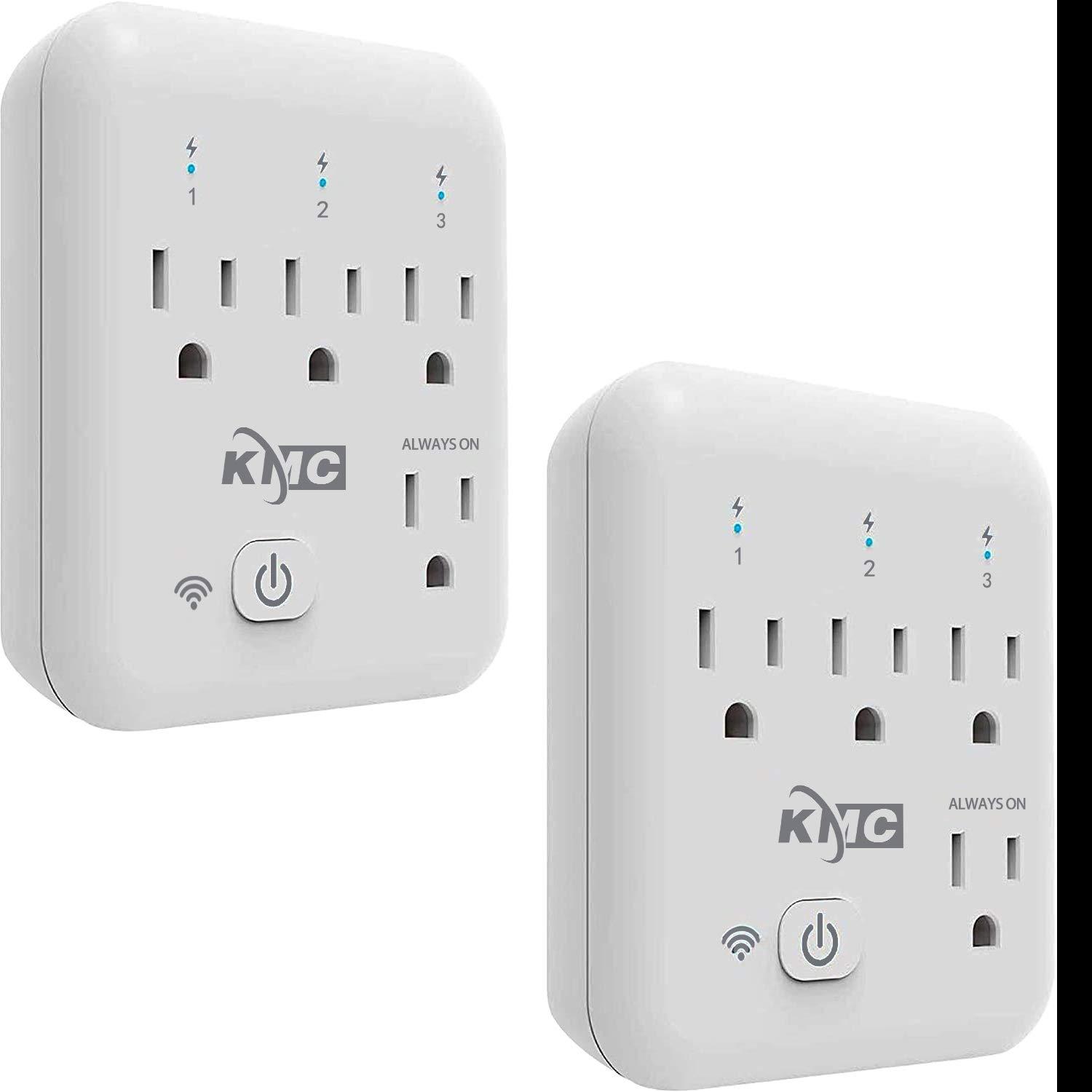 2 KMC 4-Outlet WiFi Mini Smart Plug with Energy Monitoring for $9.49