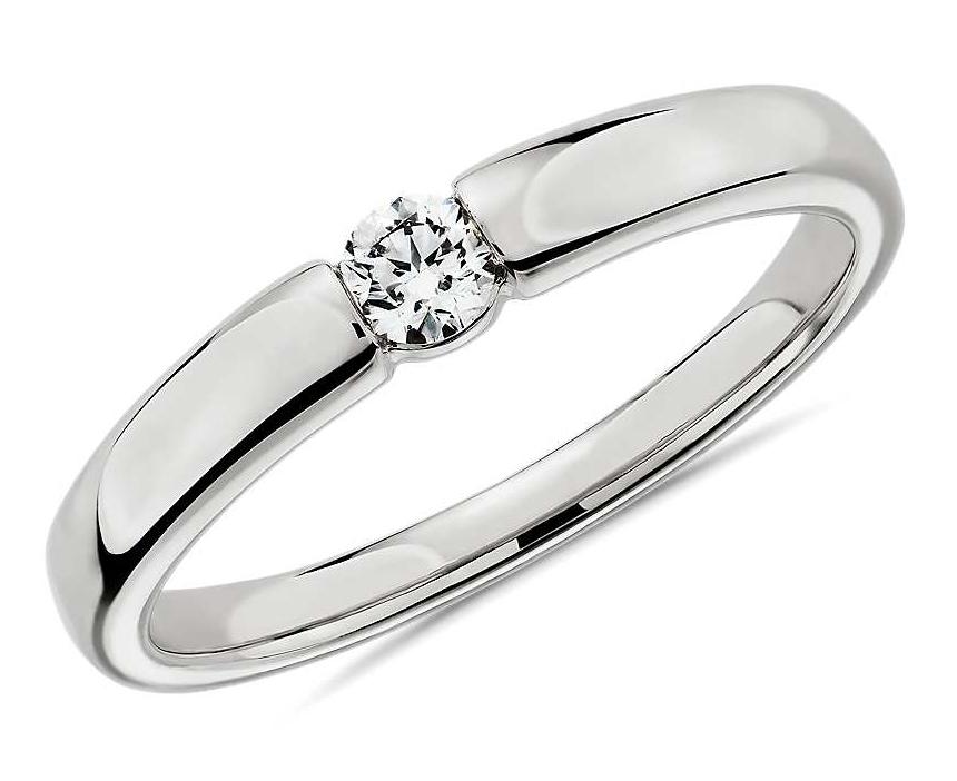 Channel-Set Single Diamond Wedding Ring for $350 Shipped