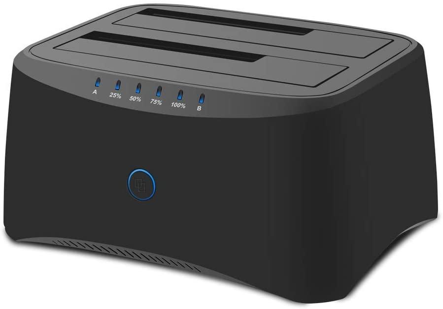 Neeyer USB to SATA Dual Bay External Hard Drive Docking Station for $12.49