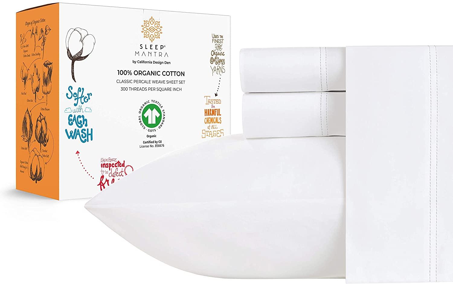 Organic Cotton Bedding Set Sheets for $36.03 Shipped