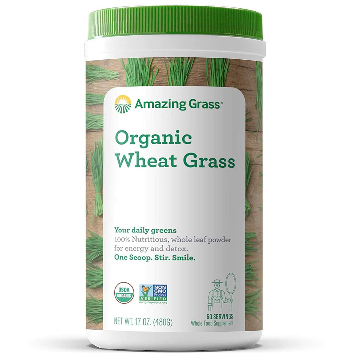 17oz Amazing Grass Organic Wheat Grass Powder for $16.37 Shipped