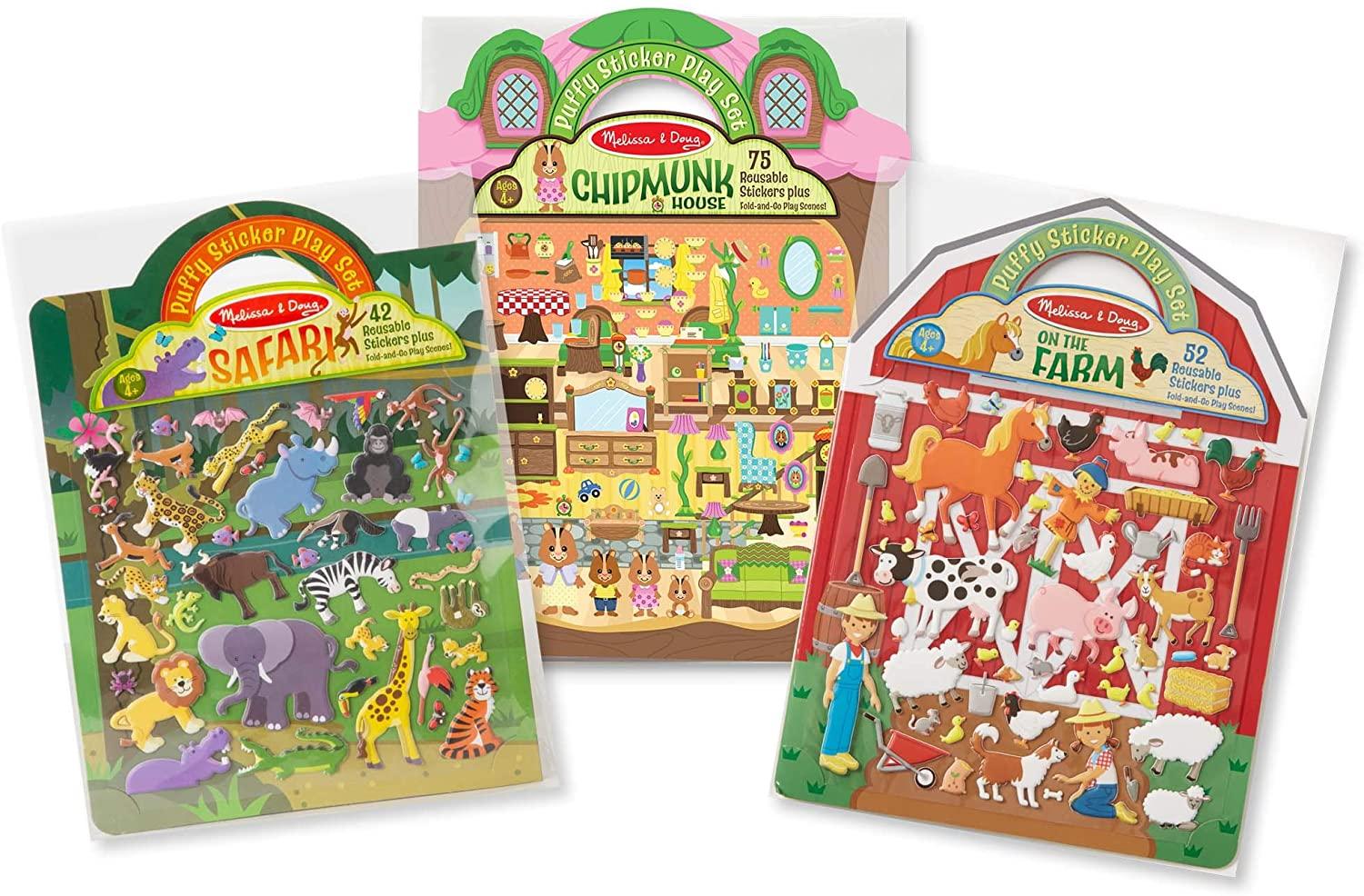 3 Melissa and Doug Puffy Sticker Activity Books Play Set for $7.68