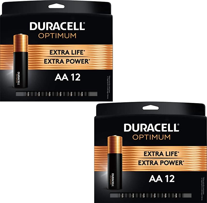 Free 24 Duracell AA or AAA Optimum Batteries