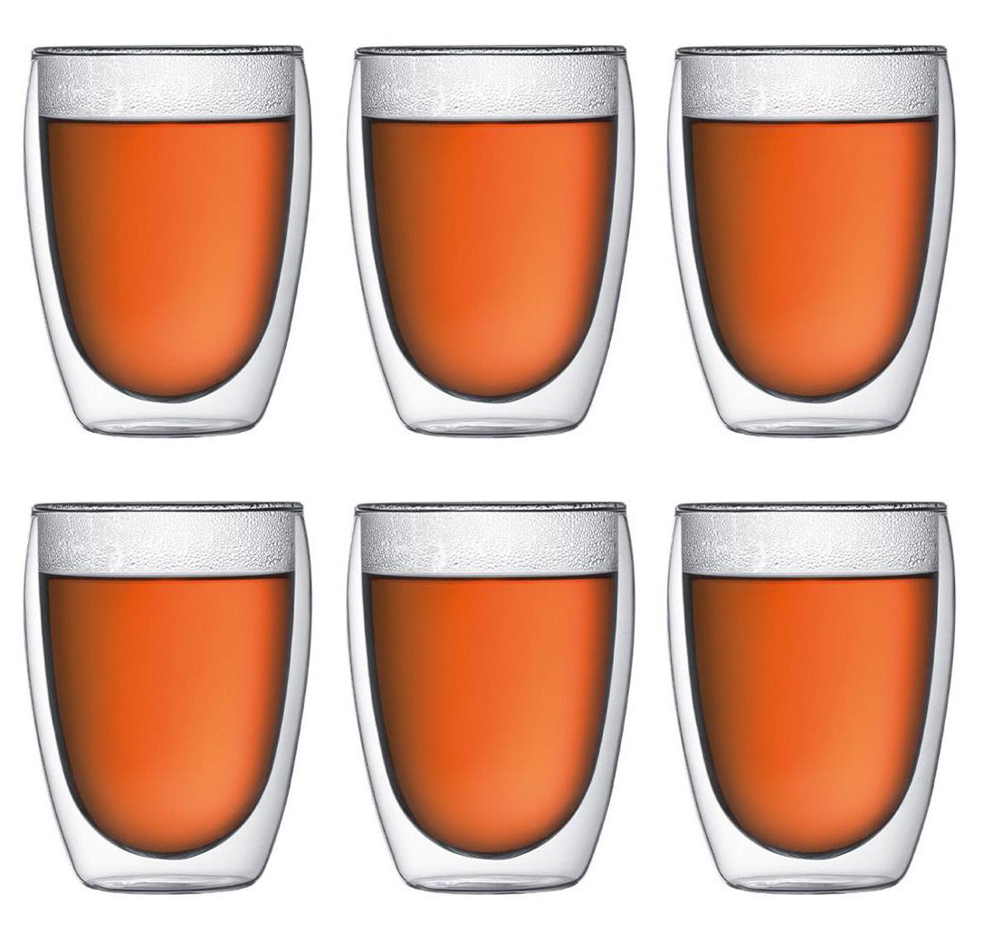6 Pavina Double Wall Medium Glass Cups for $25.49 Shipped