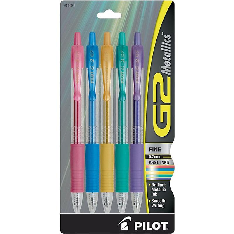 5-Pack Pilot G2 Metallics Gel Fine Point Pens for $4.84 Shipped