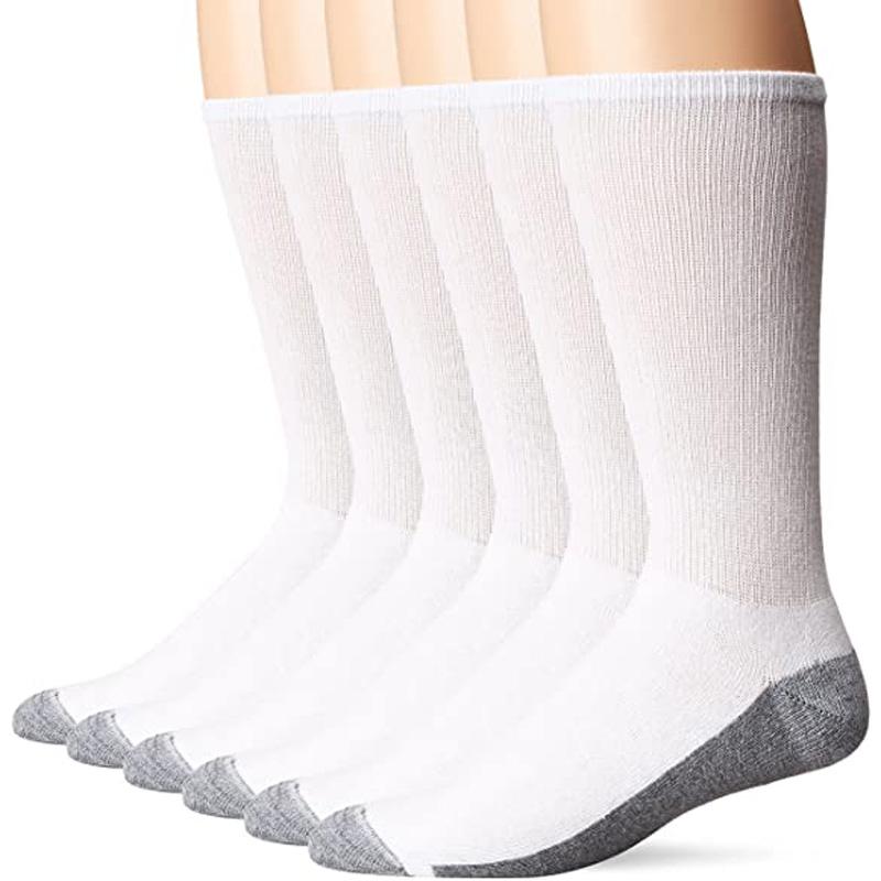 6 Hanes Mens ComfortBlend Max Cushion Crew Socks for $7